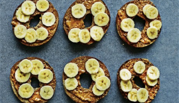 Peanut banana bagel